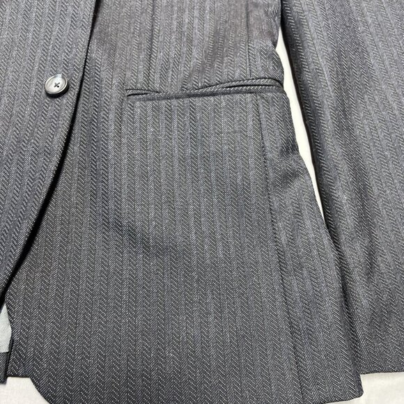 Marc by Marc Jacobs gray and blue striped mens 100% wool blazer size medium USA - Picture 8 of 16